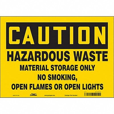 Safety Sign 10 in x 14 in Vinyl