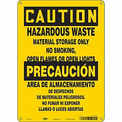 Safety Sign 14 in x 10 in Polyethylene