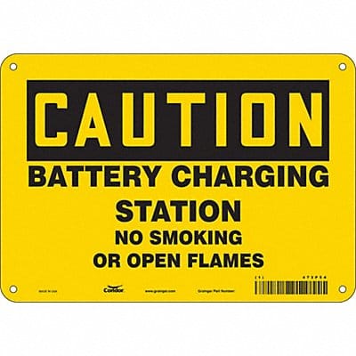 No Smoking Sign 7 in x 10 in Aluminum