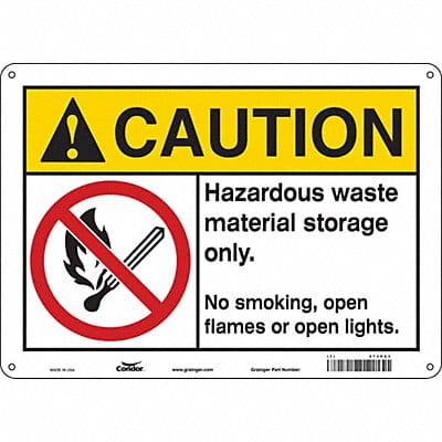 Safety Sign 10 inx14 in Aluminum