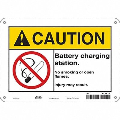 No Smoking Sign 7 in x 10 in Aluminum