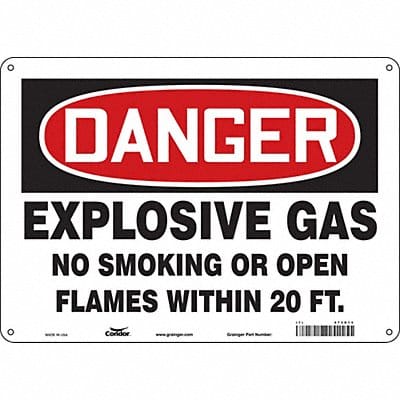 Safety Sign 10 in x 14 in Aluminum