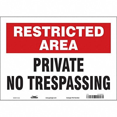 Safety Sign 10 in x 14 in Vinyl
