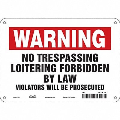 Safety Sign 7 in x 10 in Aluminum