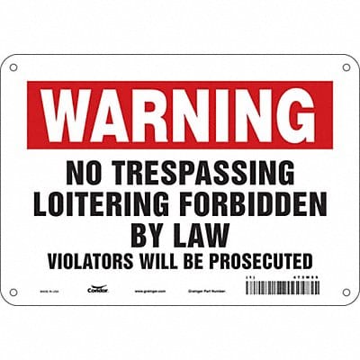 Safety Sign 7 in x 10 in Polyethylene