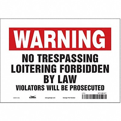 Safety Sign 7 in x 10 in Vinyl