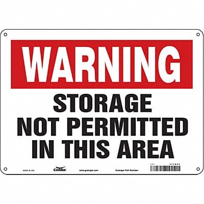 Safety Sign 10 in x 14 in Aluminum