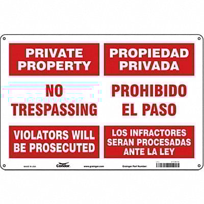 Safety Sign 12 inx18 in Polyethylene