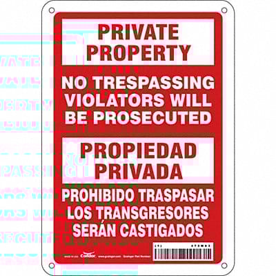 Safety Sign 10 inx7 in Aluminum