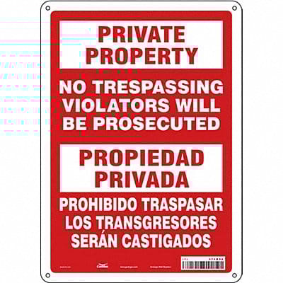 Safety Sign 14 inx10 in Aluminum