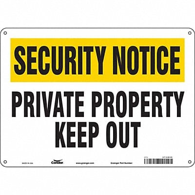 Safety Sign 10 in x 14 in Aluminum