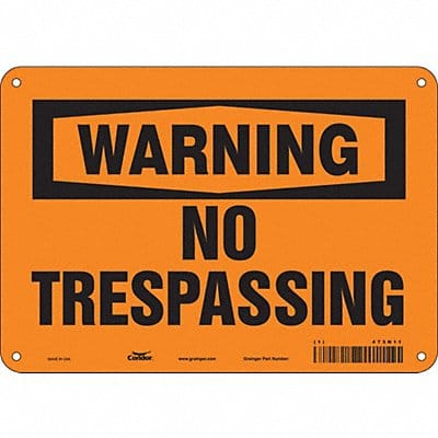 Safety Sign 7 in x 10 in Polyethylene