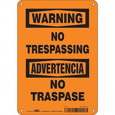 Safety Sign 10 in x 7 in Aluminum