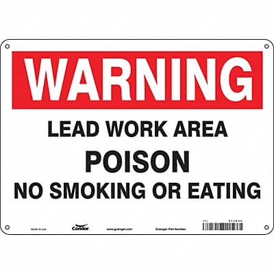 J8395 Safety Sign 10 inx14 in Polyethylene