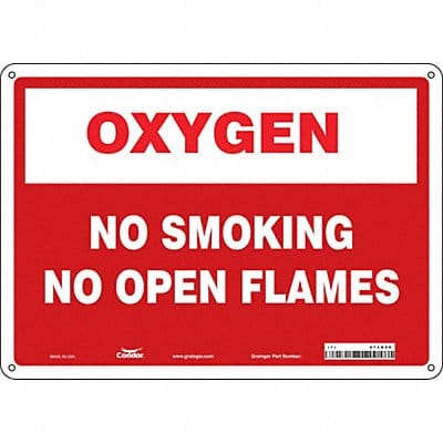 Safety Sign 10 in x 14 in Aluminum