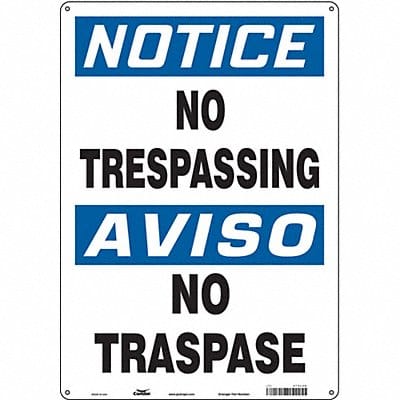 J7002 Safety Sign 20 in x 14 in Polyethylene