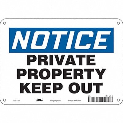 Safety Sign 7 in x 10 in Polyethylene