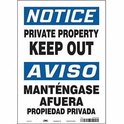 Safety Sign 14 in x 10 in Vinyl