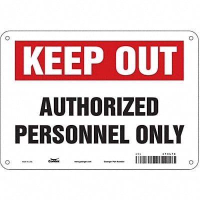 Safety Sign 7 inx10 in Polyethylene
