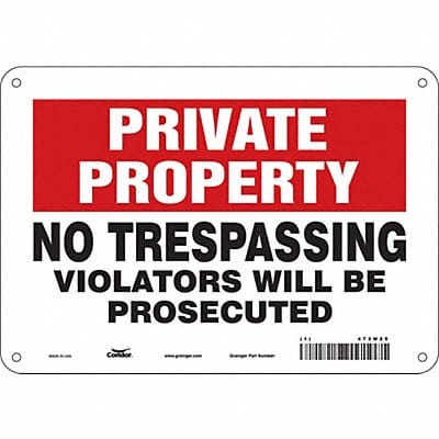 Safety Sign 7 in x 10 in Polyethylene