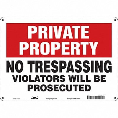 Safety Sign 10 inx14 in Polyethylene