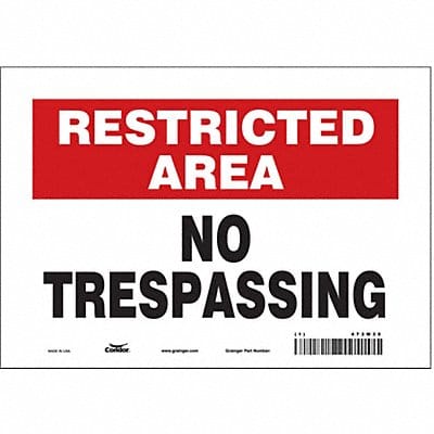 Safety Sign 7 in x 10 in Vinyl