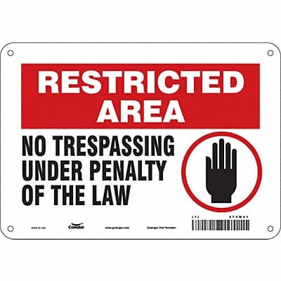Safety Sign 7 in x 10 in Aluminum