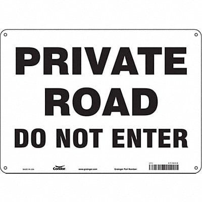 Safety Sign 10 inx14 in Aluminum