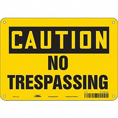 Safety Sign 7 in x 10 in Aluminum