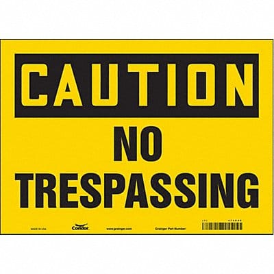 Safety Sign 10 inx14 in Vinyl