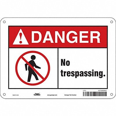 Safety Sign 7 in x 10 in Polyethylene