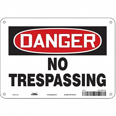 Safety Sign 7 in x 10 in Aluminum