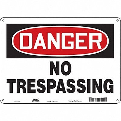 Safety Sign 10 inx14 in Aluminum