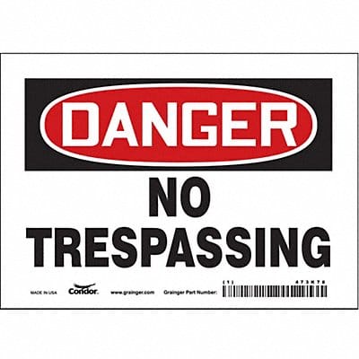 Safety Sign 5 in x 7 in Vinyl