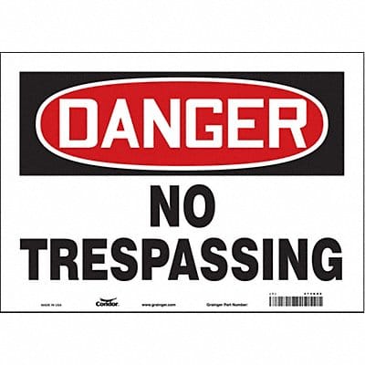Safety Sign 10 in x 14 in Vinyl
