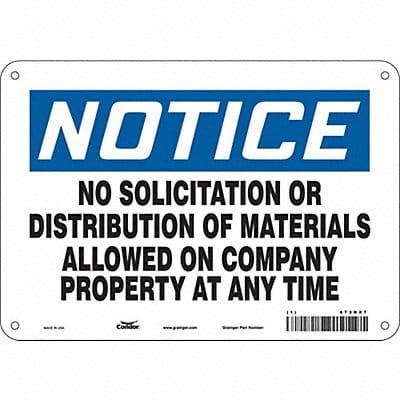 Safety Sign 7 in x 10 in Aluminum
