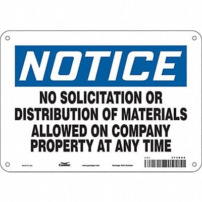 Safety Sign 7 in x 10 in Polyethylene