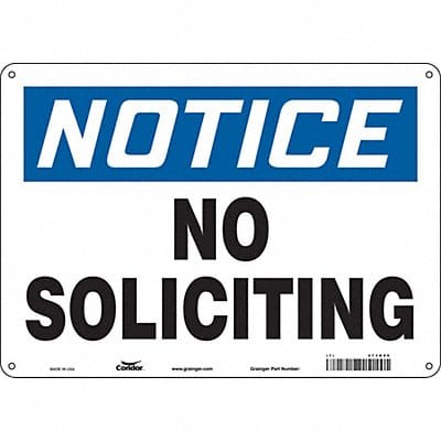 Safety Sign 10 in x 14 in Polyethylene