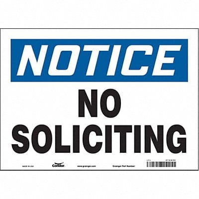 Safety Sign 10 in x 14 in Vinyl
