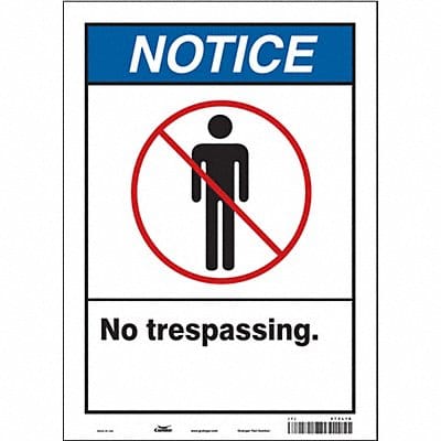 Safety Sign 14 in x 10 in Vinyl