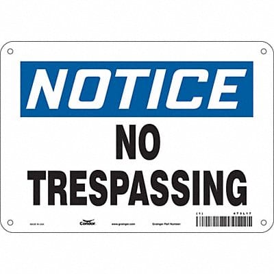 Safety Sign 7 in x 10 in Aluminum