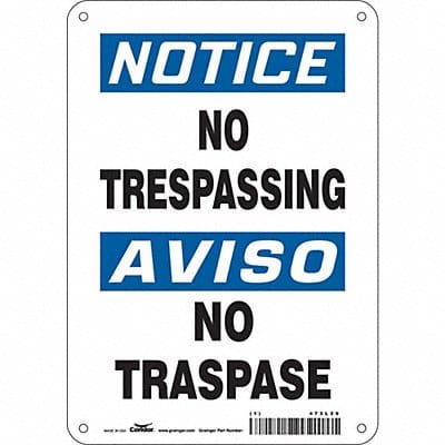 J7002 Safety Sign 10 in x 7 in Aluminum