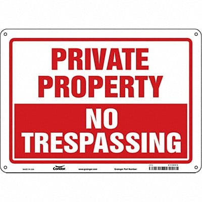 Safety Sign 10 inx14 in Aluminum