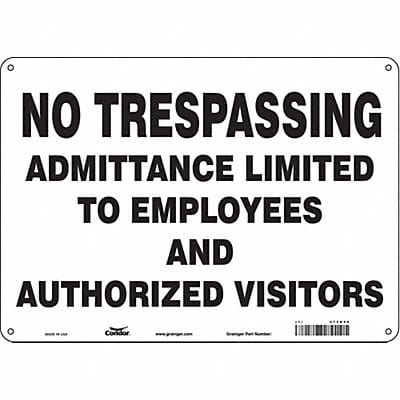 Safety Sign 10 inx14 in Aluminum