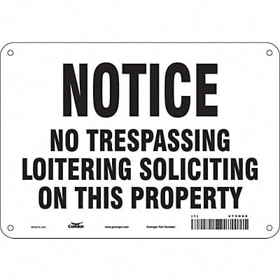 Safety Sign 7 in x 10 in Aluminum