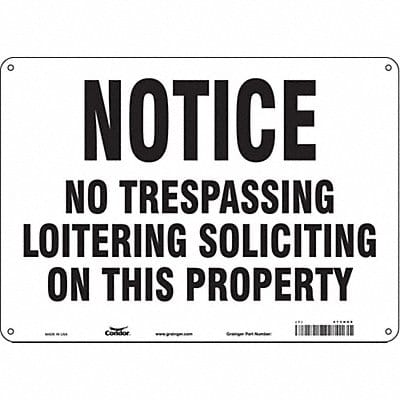 Safety Sign 10 in x 14 in Aluminum