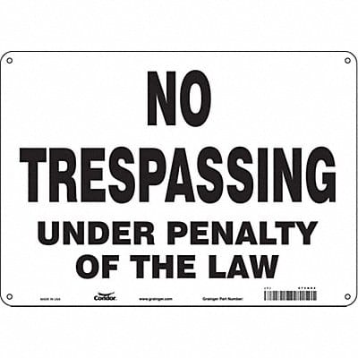 Safety Sign 10 inx14 in Aluminum