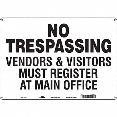 Safety Sign 14 in x 20 in Polyethylene