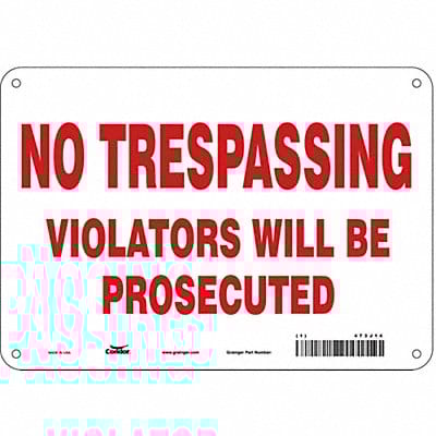 Safety Sign 7 in H x 10 in W Aluminum