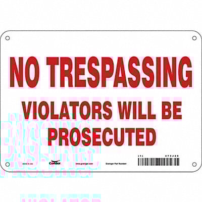 Safety Sign 7 inx10 in Polyethylene